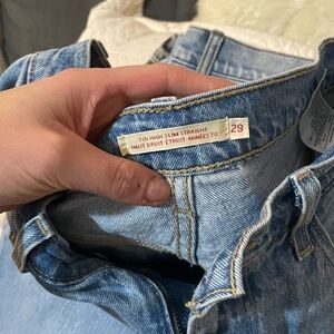 Levi's High Slim Straight Jeans - Light Blue